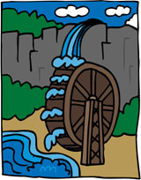 Image of a water wheel