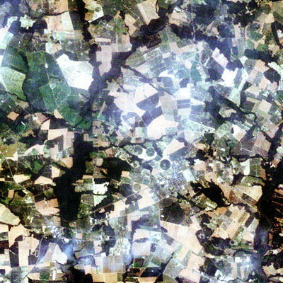 Natural color image showing geometric shapes.